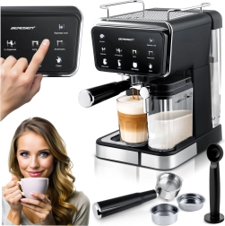 Piston espressomachine met melkopschuimer 20 bar BERDSEN BD-773 zwart