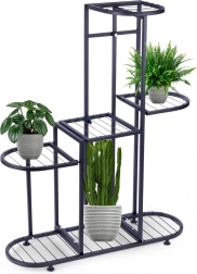 Metalen zwarte plantenstandaard met 5 niveaus, 84,5 cm