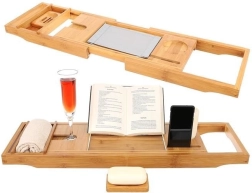 Bamboe badplank Thuis-spa – uittrekbare badtray