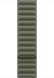 Magnetische finewoven-band in bruin salie voor 46 mm – maat s/m