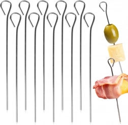 Roestvrijstalen keukenspiesen met oog 10 cm, 10 stuks