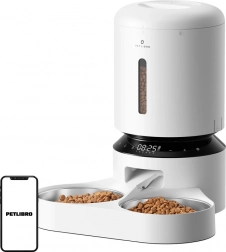 Automatische voerdispenser met dubbele kom Petlibro 5L wit