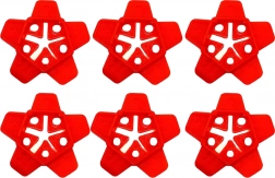 Rode stervormige afstandskruisjes voor tegels 100 stuks