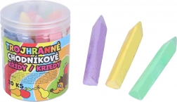 Kleurige driekantige stoepkrijtjes 20 stuks