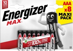 Alkaline batterijen AAA ENERGIZER MAX, blister 8 stuks