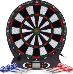 Elektronisch dartbord met LCD, 38 cm, 18 spellen, set met 6 darts