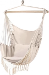 Hangende Braziliaanse stoel met kussens Gardlov – Beige