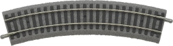 Piko gebogen rail R1 met ballastbed