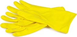 Latex schoonmaakhandschoenen XL geel