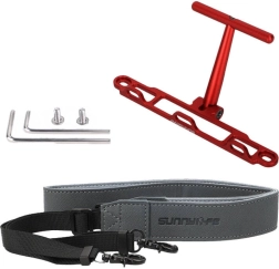 Sunnylife-houder met riem voor DJI RC / RC 2-controller rood