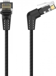 Vention UTP Cat6 netwerk­kabel RJ45 met draaibare 90°-connector, 5 m, zwart