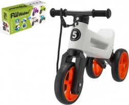 Loopfiets Funny Wheels Rider SuperSport 2-in-1 met draagriem – Wit-oranje
