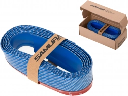 Universele rubberen bumperlip met carbonlook 2,5 m – Blauw