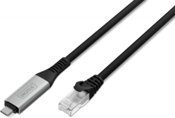 USB‑C naar RJ45 adapter Cat 6A S/FTP, 1 Gbit/s, USB 3.2 Gen1, LSZH, 5 m