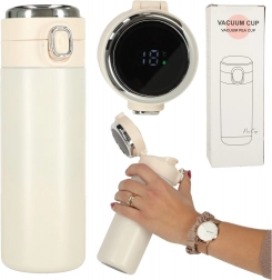 Thermosmok met tuit LED 420 ml beige