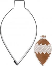 RVS koekjesuitsteker kerstbal 9 cm