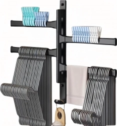 Wandhouder met draaibare armen voor handdoeken voor badkamer en keuken
