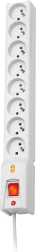Lestar LX 810 overspanningsbeveiliging met 8 stopcontacten en 5 m kabel - grijs