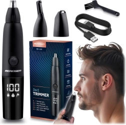 Berdsen neus- en oortrimmer 3-in-1 zwart
