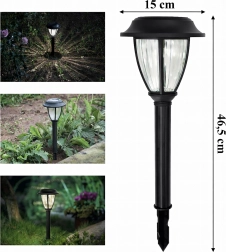 Set van 10 stuks solar LED-tuinfakkels (grondspies)