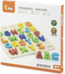 Houten inlegpuzzel met letters voor kinderen