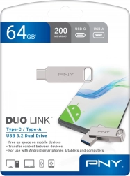USB-flashdrive 64 GB PNY Duo Link USB‑C/USB‑A 3.2