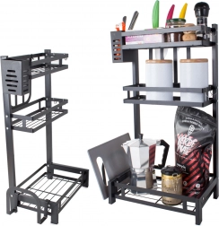 Metalen keukenorganizer met drie niveaus