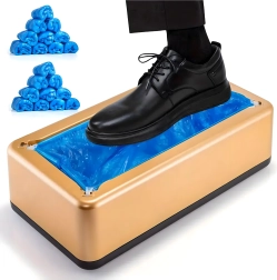 Automatische dispenser voor schoenovertrekken + 20 zakjes