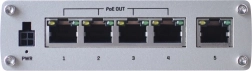 Industriële unmanaged gigabit switch TELTONIKA met PoE+, 5 poorten (4× PoE+)