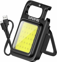 Werkplaatslamp SUPERFIRE MX16 met USB‑C en 4 modi