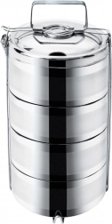 Thermos voedselcarrier van roestvrij staal, 4 lagen, 4×1,1 l
