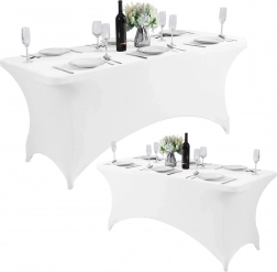 Universele elastische hoes voor cateringtafel 240 cm wit MultiGarden
