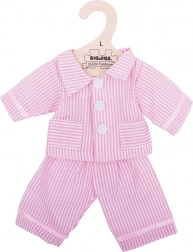 Roze gestreepte pyjama voor pop 38 cm