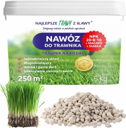 Meervoudige meststof voor gazon NPK 20-8-10, korrels 5 kg