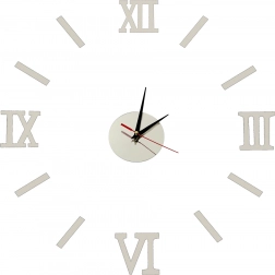 Verstelbare DIY 3D wandklokkenset zilver 130 cm