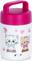 Stalen voedselthermos met kittensmotief 450 ml