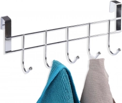 Hangende deurhaak voor handdoeken ORION, chroom, 5 haken