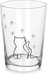 Glas met kattenmotief 500 ml