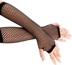 Lange netvingerloze handschoenen