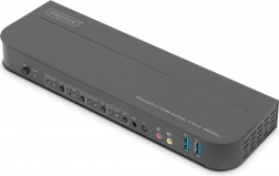Digitus 4-poorts KVM-switch DisplayPort/HDMI 4K 60 Hz met USB en audio