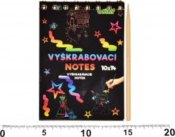 Krasblok met gekleurde achtergrond