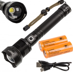 Militaire tactische zaklamp Bailong XHP90 met Power Zoom