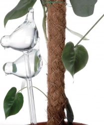Glazen zelfbewateringsbollen voor bloempotten – vogeltjes, 2 stuks
