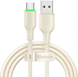 USB‑C-kabel Mcdodo met LED-diode 1,2 m, beige