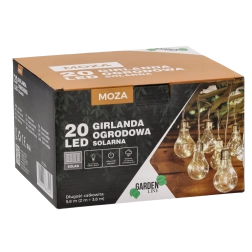 Zonne-tuinlichtslinger 20 LED warm wit 5,8 m IP44