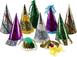 Feestelijke partyhoedjes mix kleuren – verpakking 25 stuks