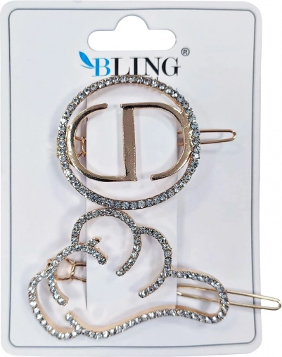 Haarspelden, haarspelden BLING 2 st. - goud, type IV