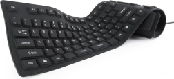 Waterdicht siliconen USB-toetsenbord met OTG-functie, zwart