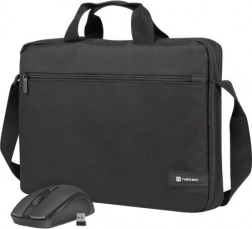 laptoptas 15,6″ NATEC Wallaroo 2 met draadloze muis, zwart