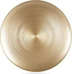 Ondiep glazen bord goud 32,5 cm